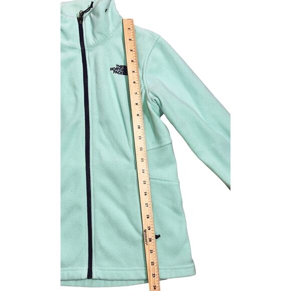 The North Face Fleece Front Zip Long Sleeve Mint Green Jacket XS - Picture 5 of 8